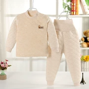 Quần lót trẻ em bằng vải bông cho bé ba lớp ấm áp cao eo cao thiết kế quần bụng phù hợp với quần áo mùa thu quần áo trẻ em