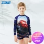 Cậu bé áo tắm Zoke zhouke chia đôi đua xe huy động cậu bé áo tắm dài tay áo chống nắng - Bộ đồ bơi của Kid bikini trẻ con