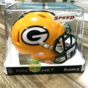 Chính hãng Riddell Rugby NFL Green Bay Packer Mini Mini Đạo cụ Mô hình Cảnh Mũ bảo hiểm Xe