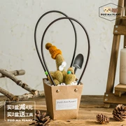 Cây xương rồng Cây trồng trong chậu Hoa Bộ lọc không khí Văn phòng Máy tính để bàn Trang trí Handmade Túi giấy kraft Cây xanh - Trang trí nội thất