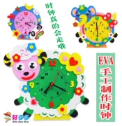 12 Đồng hồ eva Nhận thức của trẻ em Handmade về giáo dục giác ngộ của trẻ em Đồ chơi sáng tạo DIY dán