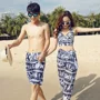 Jin Geer cặp đôi áo tắm nữ bikini ba mảnh thép tấm thu thập Pingjiao bãi biển cặp đôi kỳ nghỉ áo tắm - Vài đồ bơi đồ đi biển cho cặp đôi