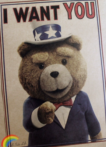 Ted Spoof Sam плакат Ностальгический ретро -ретро из кожи