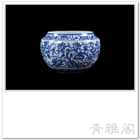 Антикварная сине-белая глина ручной работы, украшение, ручная роспись