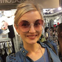 Маленький перец фаната Бингбинга в Европе и Америке преувеличенные личность с двойным -тонкий металл Большой круглые солнцезащитные очки приливные солнцезащитные очки