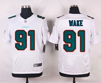 NFL Football Jersey Miami Cá heo Miami Cá heo 91 # WAG Elite Phiên bản thêu - bóng bầu dục bóng bầu dục Mỹ