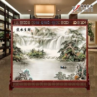 Trung Quốc hiện đại màn hình phân vùng phòng khách gỗ rắn phong cảnh văn phòng ghế công ty khách sạn rỗng gỗ hiên tùy chỉnh - Màn hình / Cửa sổ khung cửa sổ tròn