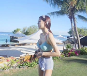 Hàn Quốc tụ tập siêu mỏng ống top sọc màu tam giác eo cao mảnh khảnh chia áo tắm nữ nóng bỏng bikini pa - Bikinis