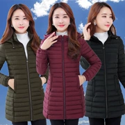 2018 mới chống mùa xuống bông dài- tay áo bông phụ nữ kích thước lớn áo khoác bông áo khoác giải phóng mặt bằng đặc biệt quần áo mùa đông
