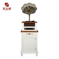 Canna retro phòng khách người chơi ghi âm châu Âu máy ghi âm nhà trắng cổ sừng lớn máy ghi âm vinyl 1892 	đầu đĩa than audio technica at-lp60xbt