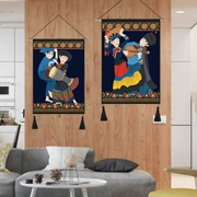 Phong cách trung quốc năm mươi lăm quốc gia tấm thảm phòng khách phòng ngủ nền trang trí canvas art painting mural cá tính treo vải