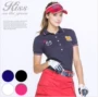 2018 mùa xuân và mùa hè mới Hàn Quốc mua golf trang phục KG nữ thời trang ve áo thể thao ngắn tay golf áo sơ mi quần áo thể thao
