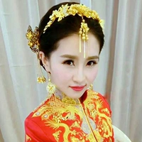 Аксессуар для волос для невесты, золотое ретро ювелирное украшение, традиционный свадебный наряд Сюхэ, ципао