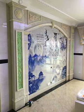 стойка 背景墙拼色仿大理石仿玉石罗马柱背景墙边框线条典雅罗马柱罗马柱