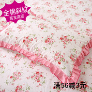 [Một cặp] cotton in pillowcase xù gối bìa cotton mục vụ nhỏ hoa áo gối