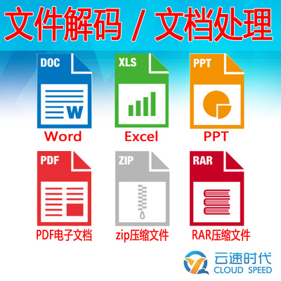 [破解文件清除密码 找回word pdf xls ppt ZIP RAR压缩包密码服务]