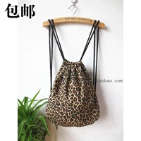 Dây rút ba lô vải ba lô handmade da báo túi bó túi du lịch ngoài trời túi thể dục túi nam balo nữ hàng hiệu