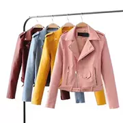 2018 mới của phụ nữ quần áo da Hàn Quốc phiên bản của ve áo Mỏng mỏng hoang dã PU leather jacket jacket Châu Âu và Hoa Kỳ fan hâm mộ lớn