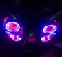 Piaggio Apulia GPR125 đèn pha Xenon đôi ống kính thiên thần mắt quỷ mắt cá lắp ráp mắt - Đèn HID xe máy đèn phá sương mù xe máy