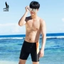 Quần bơi nam mới của Sanqi eo thấp eo phẳng thời trang rộng kích thước lớn đồ bơi gợi cảm thể thao chuyên nghiệp - Nam bơi đầm quần bơi đi biển nam