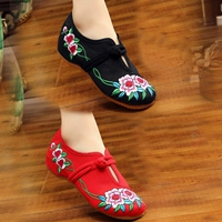 Обувь, этнические классические красные танцующие слипоны, мягкая подошва, этнический стиль