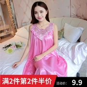 Băng lụa đồ ngủ 2018 mô hình vụ nổ mùa hè không tay ladies sexy nightdress thở vòng cổ phần mỏng Xiêm dịch vụ nhà