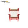Design-M Gỗ rắn Bắc Âu Thiết kế nội thất ghế web Ghế lưới Trung Quốc Đan Lounge Ghế sofa da bò