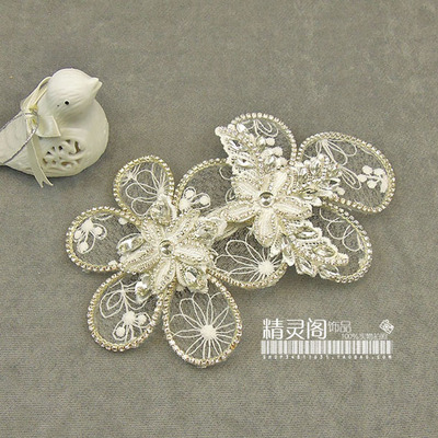 taobao agent Lace hair accessory for bride, dress, lace dress, flowered