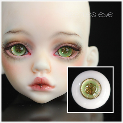 taobao agent 【Beetles】BJD doll handmade glass-eye bead mixed color series/golden sand pupil h-05*cantaloupe*