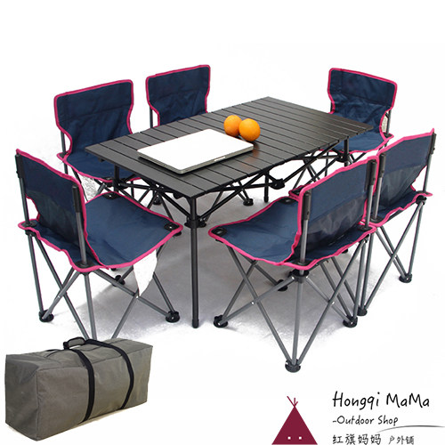 folding table and 6 chairs set