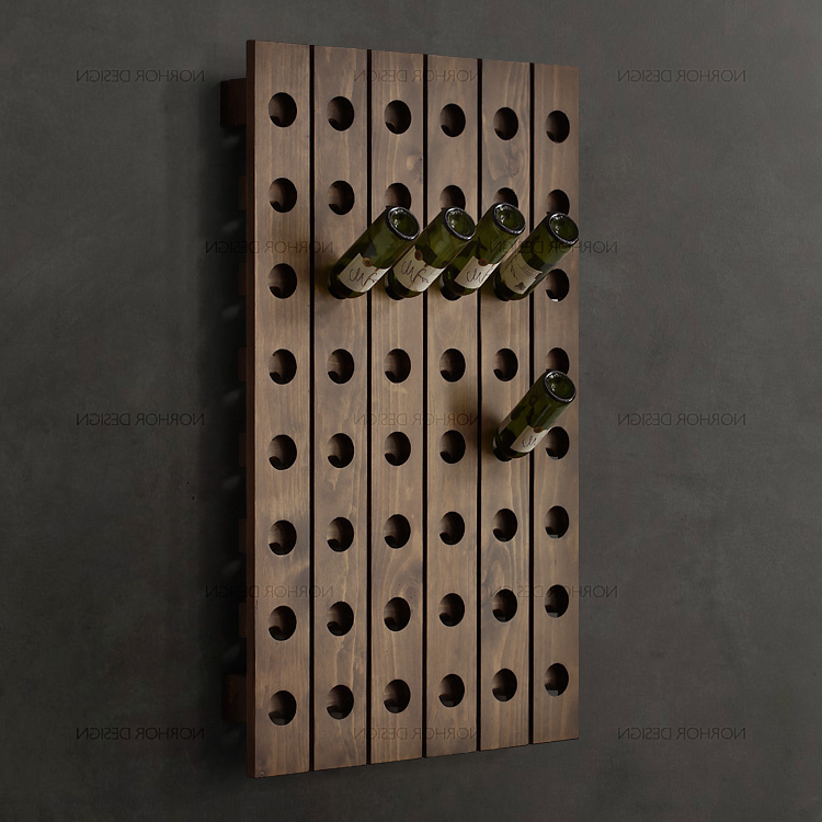 rượu vang gỗ tường cắm tường Mỹ giá đỡ sáng tạo rượu vang rack rượu giá đỡ thanh hầm miễn phí vận chuyển