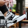 Của nam giới giày thủy triều giày triều thương hiệu giày cao giày ván trượt thể thao bóng rổ Gaobang hip-hop hip-hop Hàn Quốc phiên bản của xu hướng trắng giày thể thao nam sneaker
