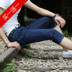 Mùa hè phần mỏng 7 bảy quần jeans nam người đàn ông Hàn Quốc của loose 8 quần sinh viên quần short hoang dã xu hướng giản dị Cao bồi