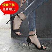 Mùa hè mới cao gót gợi cảm của phụ nữ ổn với mèo với size nhỏ 31 32 33 sandal hoang dã size lớn 41 42 43