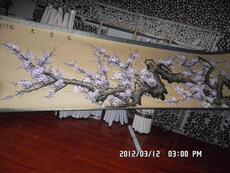 Картина 国画梅花 丈二紫梅 丈二梅花 国画字画梅花 梅花紫气东来