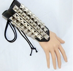 Браслет, напульсники, европейский стиль, в стиле панк, из натуральной кожи