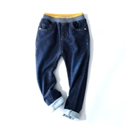 Quần bé trai mùa xuân và mùa thu nhẹ quần jeans trẻ em dệt kim cotton giản dị trẻ em phiên bản Hàn Quốc của quần ống đứng 2018 mới