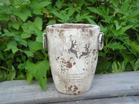Грубая керамика для маленького цветочного ковша керамический горшок, старый винтажный полифлехи