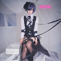 Đặc biệt cung cấp Meng Xiang đen deacon Xiaer Shaoye nam xanh xám hỗn hợp màu Jiayin 35 CM mặt cosplay tóc giả azur lane cosplay