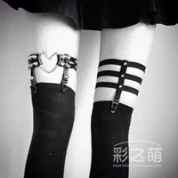 Gothic tối cô gái mềm chị yêu đôi hàng đinh tán căng đen da chân vòng garter vận chuyển quốc gia đai nịt bít tất thắt lưng nữ