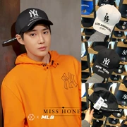 Hàn quốc MLB quầy 18 new EXO mô hình hợp tác Jin Junyi với các thư thư thư ribbon mũ bóng chày cap