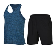 Chạy thể thao phù hợp với nam giới mùa hè nhanh chóng làm khô T-Shirt ba điểm quần short marathon đào tạo lỏng tập thể dục thể thao