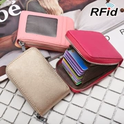 Tùy chỉnh da organ thẻ chủ thẻ bộ đa thẻ thẻ ngân hàng nữ RFID của nam giới kinh doanh gói thẻ đồng xu ví