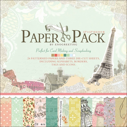 Украшение альбома в бумажном пакете