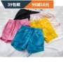 7,27 giải phóng mặt bằng ra phụ nữ Nhật Bản thêu đàn hồi eo dây kéo quần sọt giản dị quần short kaki nữ