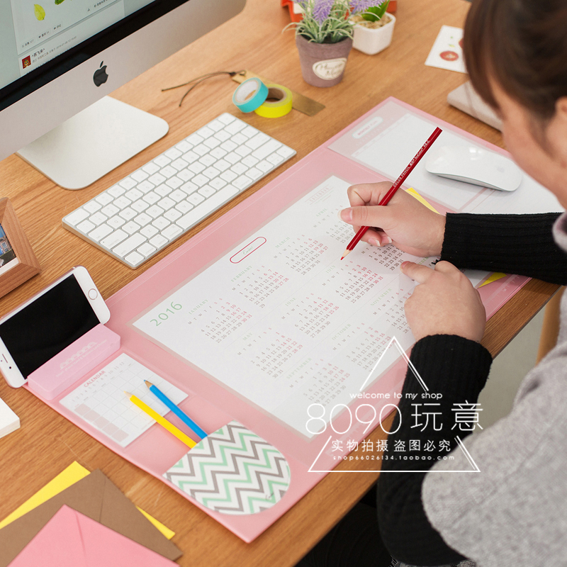 14 50 2019 Korean Stationery Rat Pad Calendar Desktop Pad Super