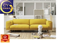 Thiết kế nội thất sofa gỗ rắn Bắc Âu cổ điển kinh doanh bình thường ghế sofa giường