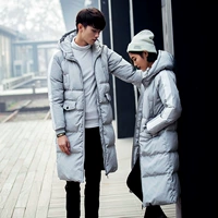 Hàn Quốc 2017 phần dài các cặp vợ chồng mùa thu và mùa đông mặc Hàn Quốc phiên bản của tự trồng trọt trùm đầu độn xuống bông coat jacket cho nam giới và phụ nữ couple tx áo khoác