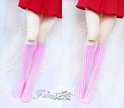taobao agent [Flower Ling] BJD socks 3 points 4 points 4 points, pitch socks, socks, vitality girl fluorescent powder striped socks