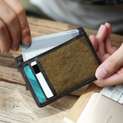 MUZEE 牧 package gói thẻ mới nam chủ thẻ kinh doanh nhiều thẻ vải bạt thư mục vé nhỏ mặt cắt ngang bộ thẻ xe buýt mỏng